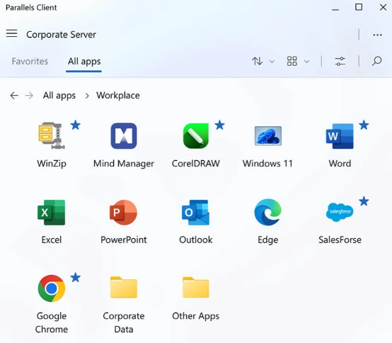 Parallels RAS Portal Interface